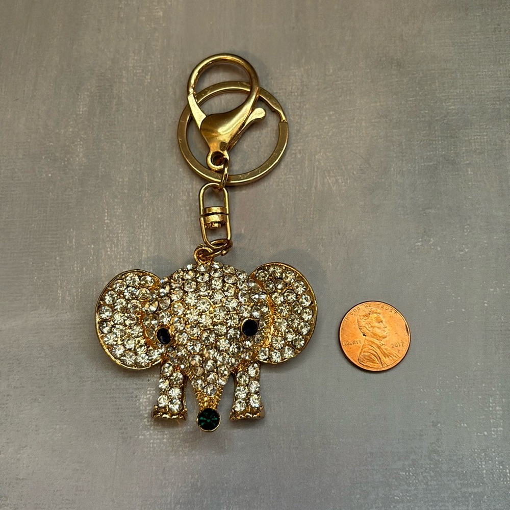 Elephant Rhinestone Key Chain NEW